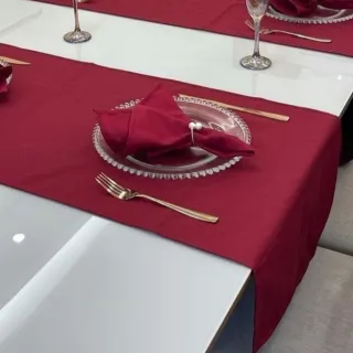 Promoção Kit com 2 Trilhos/Caminhos de Mesa Liso - 1.45 X 40cm - Laranja