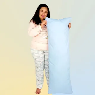 Travesseiro de corpo Xuxão com zíper liso - Várias cores - Azul