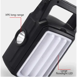 Luz Emergência Portátil Dobrável LED Solar USB Recarregável - AL-B1301 - Preto