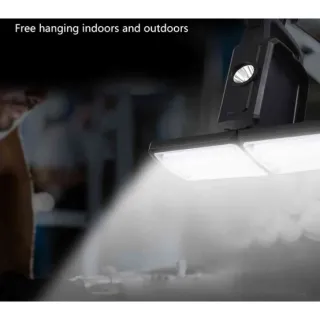 Luz Emergência Portátil Dobrável LED Solar USB Recarregável - AL-B1301 - Preto