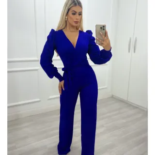 Calça Pantalona Manga Longa Princesa - MACACÃO LARISSA - FUSCIA