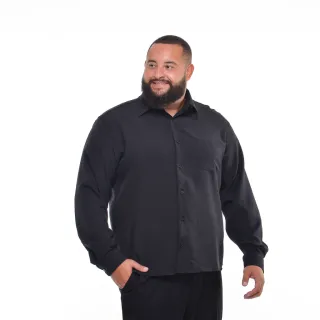 Camisa Luxo Plus Size Manga Longa Social Masculina Extra Grande - Roxo