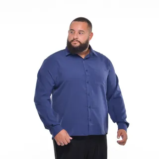 Camisa Luxo Plus Size Manga Longa Social Masculina Extra Grande - Roxo