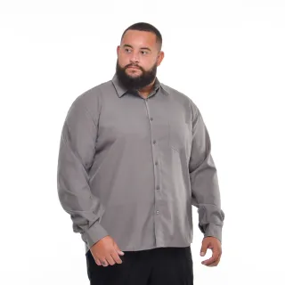 Camisa Luxo Plus Size Manga Longa Social Masculina Extra Grande - Roxo