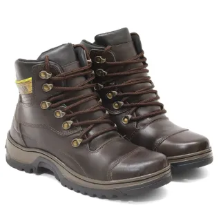 CAT Bota 100% Couro em Promoção - AMARELA