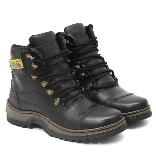 CAT Bota 100% Couro em Promoção - AMARELA