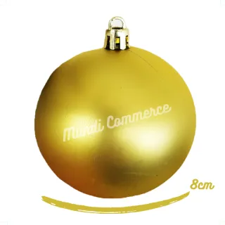 Decoração Natal Dourada Grande: Kit 12 Bolas Enfeite Arvore 8cm - Único