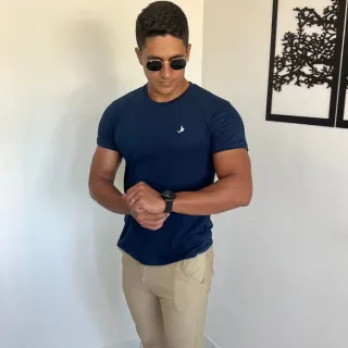 Camisetas Masculina Premium Básica Kit 3 Unidades Manga Curta - Preto, Preto, Preto