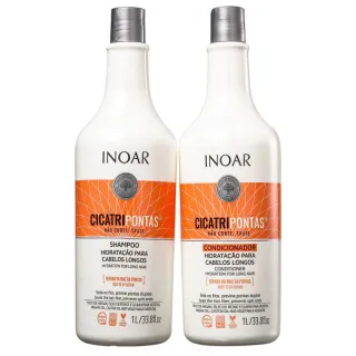 Kit Inoar Litrão - Shampoo + Condicionador Resistance Blends Cicatrifios Argan - Cicatrifios
