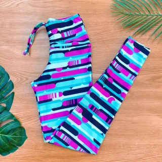 Cintura Alta Legging Fitness Estampada Suplex Academia - estampa 3