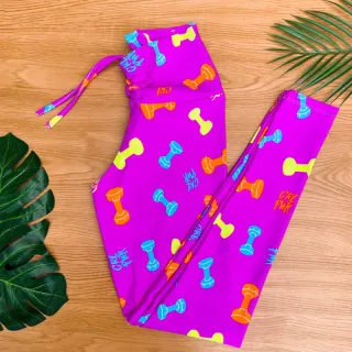 Cintura Alta Legging Fitness Estampada Suplex Academia - estampa 3