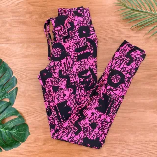 Cintura Alta Legging Fitness Estampada Suplex Academia - estampa 3