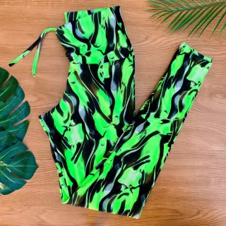 Cintura Alta Legging Fitness Estampada Suplex Academia - estampa 3