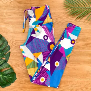 Cintura Alta Legging Fitness Estampada Suplex Academia - estampa 3