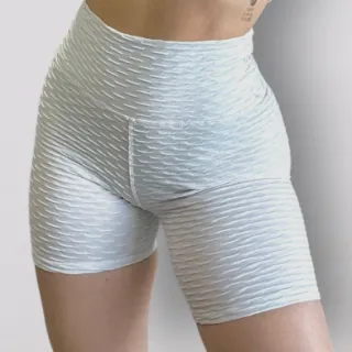 Suplex de Academia Meia Coxa Disfarça Celulite Bolha Short - Preto