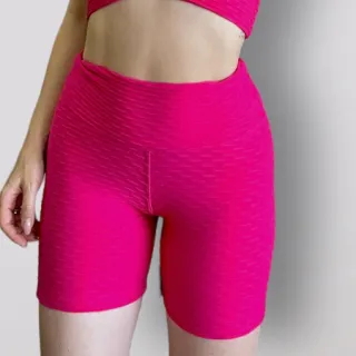 Suplex de Academia Meia Coxa Disfarça Celulite Bolha Short - Preto