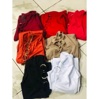 Macacão Longo de Suplex com Zíper nas Costas e Argola Frontal - Branco