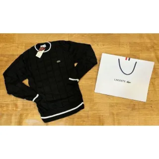 Suéter básico masculino quadrado - Cinza