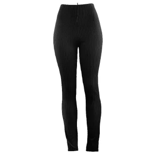 Legging Feminina Modeladora em Alto Relevo com Zíper - Calça Canelada 3D - Vinho
