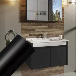 Promoção Papel Adesivo Preto Fosco Lavável - 5 Metros - Único