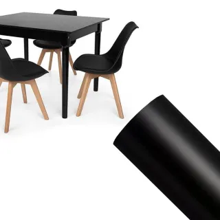 Promoção Papel Adesivo Preto Fosco Lavável - 5 Metros - Único
