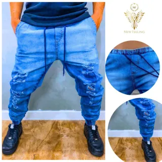 Lançamento Premium: Calças Jogger Casual Skinny para academia - jeans
