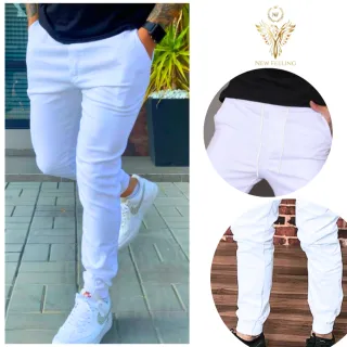 Calça Jogger Slim Masculina Jeans e Sarja com Elástico Ajustável - Camuflada