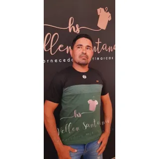 Camiseta Luxo Colorida Masculina Fio 30.1 Elastano - Azul Marinho e Vermelho