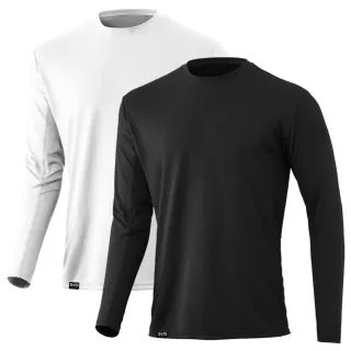 Camisetas Térmica Masculina Proteção Solar UV 50+ - Kit com 2 Peças - Marinho - Branco