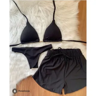 Kit Biquíni 3 Peças - P M G GG - Listrado