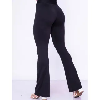 Legging Flare Feminina - Calça Boca de Sino - Preta
