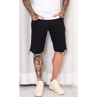 Rasgado Masculina Bermuda Jeans Kit 3 - Kit 3