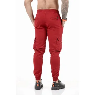 Pronta entrega calça cargo masculina sarja e jeans coloridas com elástico - Verde