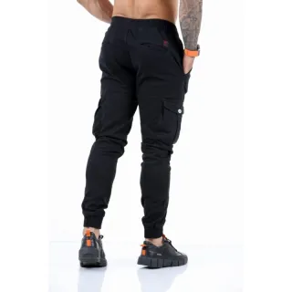 Pronta entrega calça cargo masculina sarja e jeans coloridas com elástico - Verde