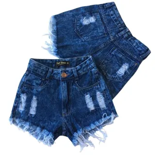 Promoção: Jeans Feminino Cintura Alta Destroyed - LEVANTA BUM BUM - marmorizinho