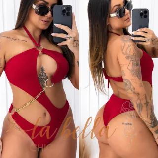 Biquíni Neon Asa Delta Amarrar Lateral - Gringo Anitta - Anita Vermelho Texturizado