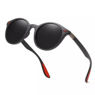 Óculos de Sol Redondo Masculino Espanha em Acetato - Proteção UV/400 - Marrom