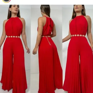 Duna macacão plissado feminino - Rosa