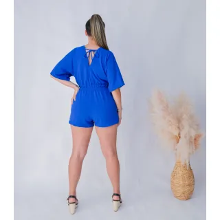 Verão Macacão Feminino Blogueira Soltinho Macaquinho - Laranja