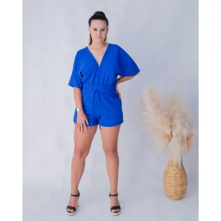 Verão Macacão Feminino Blogueira Soltinho Macaquinho - Laranja