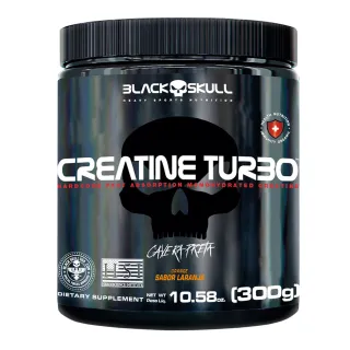 Creatina Turbo Caveira Preta Black Skull - Kit 2x 300g - SEM SABOR