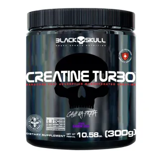 Creatina Turbo Caveira Preta Black Skull - Kit 2x 300g - SEM SABOR