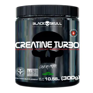 Creatina Turbo Caveira Preta Black Skull - Kit 2x 300g - SEM SABOR