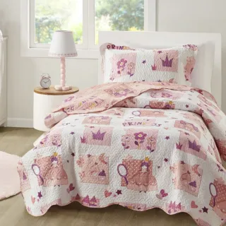 2 Peças Cobre Leito Infantil Solteiro Astronauta Azul Menino Menina - Vale dos Dinos