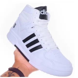 Tênis Clássico AD NEO HOOPS 3.0 Fashion: Confortável e Versátil - BRANCO/PRETO
