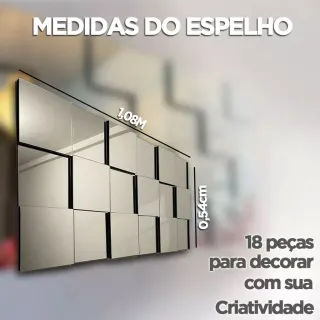 Painel Decorativo Sala de Jantar Liverpool Montável 3D - 18 unidades - Único