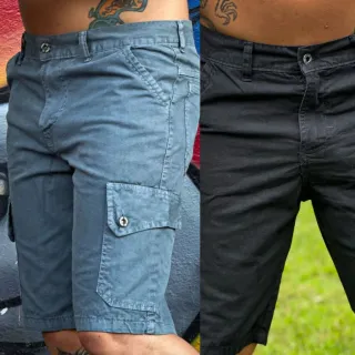 Sarja Masculina Cargo Bermudas de 2 Kits
