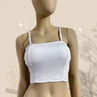 Promoção Blusa Feminina Croped Suplex Reto com Bojo Confortável - Preto/Caramelo/Listrado