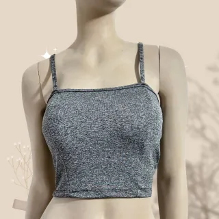 Promoção Blusa Feminina Croped Suplex Reto com Bojo Confortável - Preto/Caramelo/Listrado