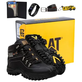 Coturno Caterpillar Otimizado - Pronta Entrega. Trilha Masculino - Preto